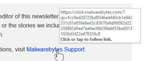 placing your cursor on aa link will reveal the actual url code